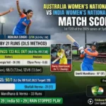 Australia Women's National Cricket Team vs India Women's National Cricket Team Match Scorecard
