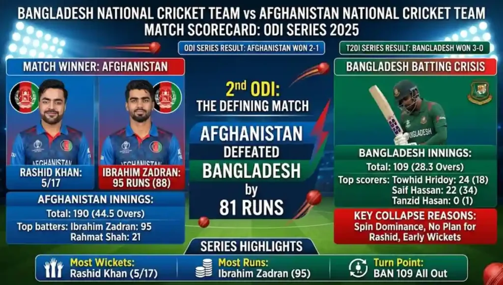 Bangladesh National Cricket Team vs Afghanistan National Cricket Team Match Scorecard