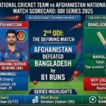 Bangladesh National Cricket Team vs Afghanistan National Cricket Team Match Scorecard