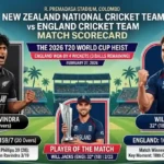 New Zealand National Cricket Team vs England Cricket Team Match Scorecard