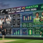 New Zealand National Cricket Team vs Pakistan National Cricket Team Timeline