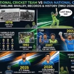 Pakistan National Cricket Team Vs India National Cricket Team Timeline