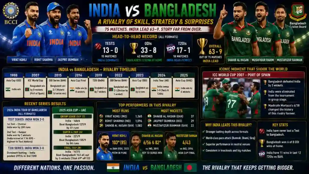 India National Cricket Team Vs Bangladesh National Cricket Team Matches