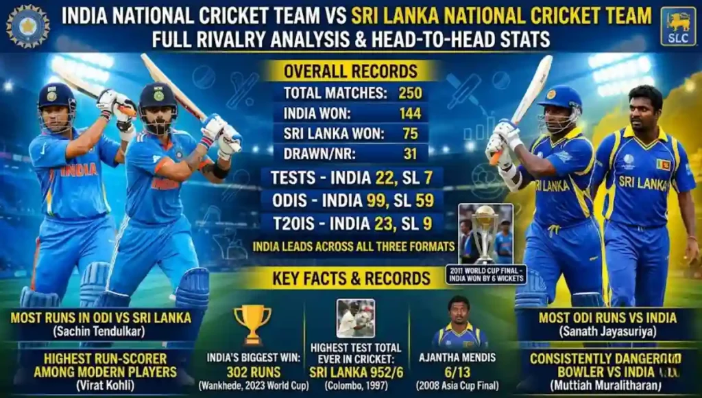 India National Cricket Team vs Sri Lanka National Cricket Team