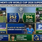 India National Under-19 Cricket Team Vs Pakistan National Under-19 Cricket Team Match Scorecard