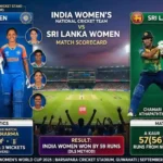 India Women's National Cricket Team Vs Sri Lanka Women Match Scorecard