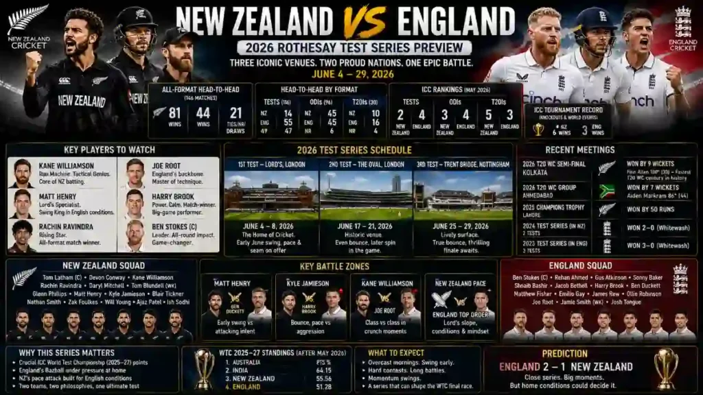 New Zealand National Cricket Team vs England Cricket Team