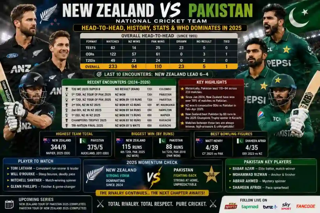 New Zealand National Cricket Team vs Pakistan National Cricket Team