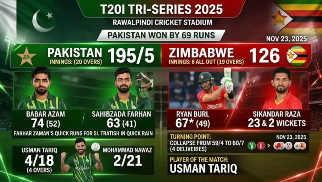 Pakistan National Cricket Team Vs Zimbabwe National Cricket Team Match Scorecard