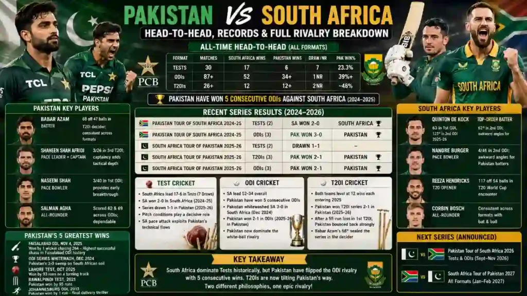 Pakistan National Cricket Team vs South Africa National Cricket Team