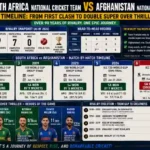 South Africa National Cricket Team vs Afghanistan National Cricket Team Timeline