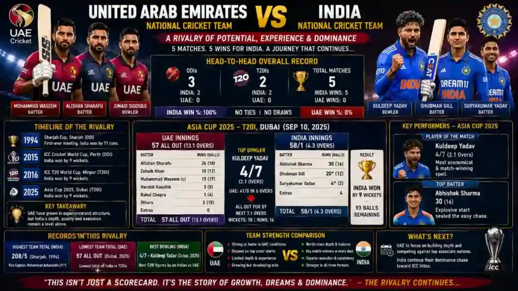 United Arab Emirates National Cricket Team Vs India National Cricket Team