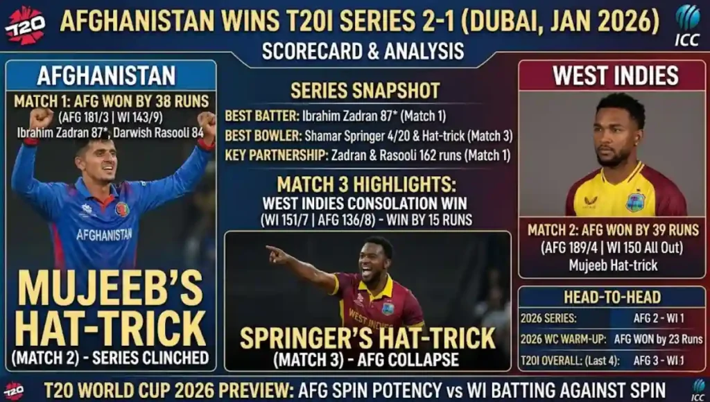 West Indies Cricket Team Vs Afghanistan National Cricket Team Match Scorecard