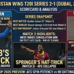 West Indies Cricket Team Vs Afghanistan National Cricket Team Match Scorecard