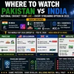 Where To Watch Pakistan National Cricket Team Vs India National Cricket Team