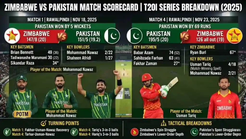 Zimbabwe National Cricket Team Vs Pakistan National Cricket Team Match Scorecard