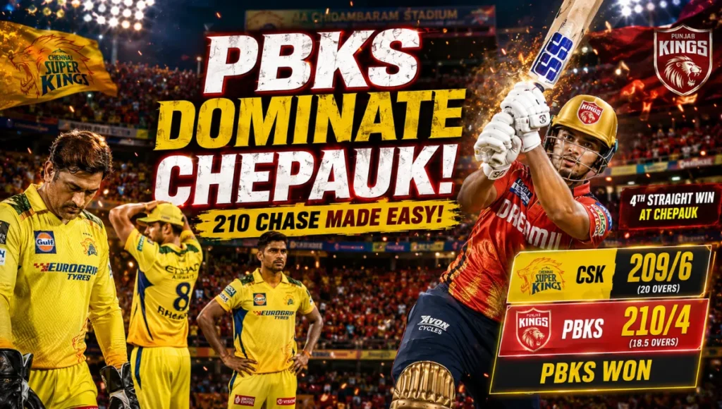 Chennai Super Kings vs Punjab Kings Match Scorecard