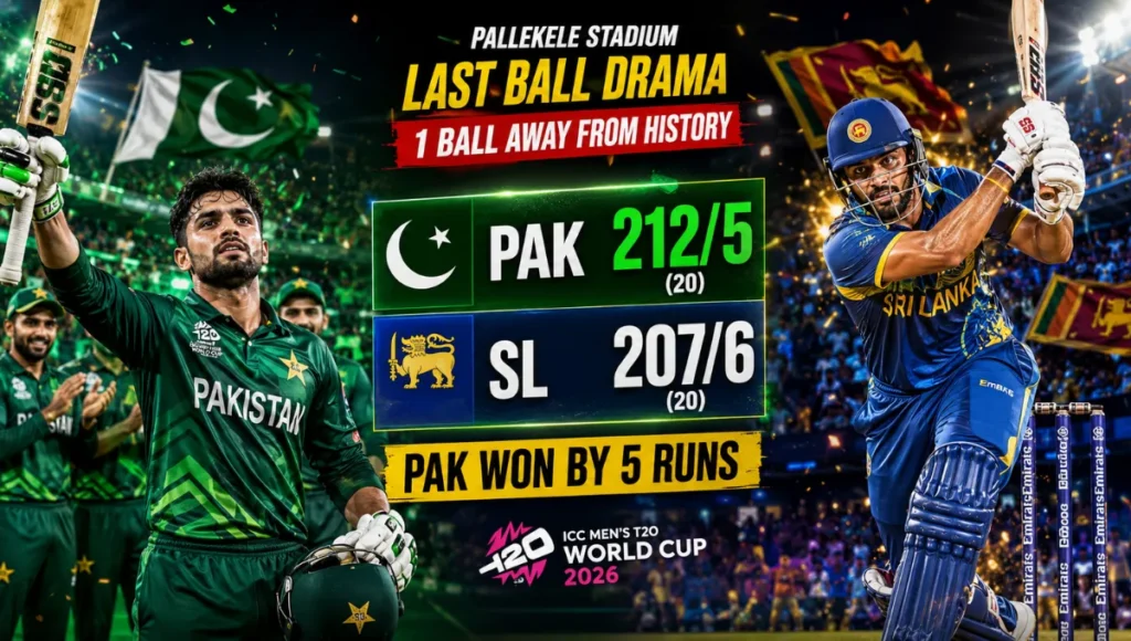 Pakistan National Cricket Team Vs Sri Lanka National Cricket Team Match Scorecard