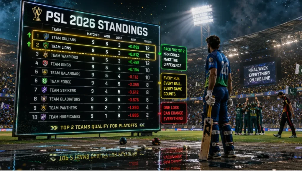 Pakistan Super League Standings