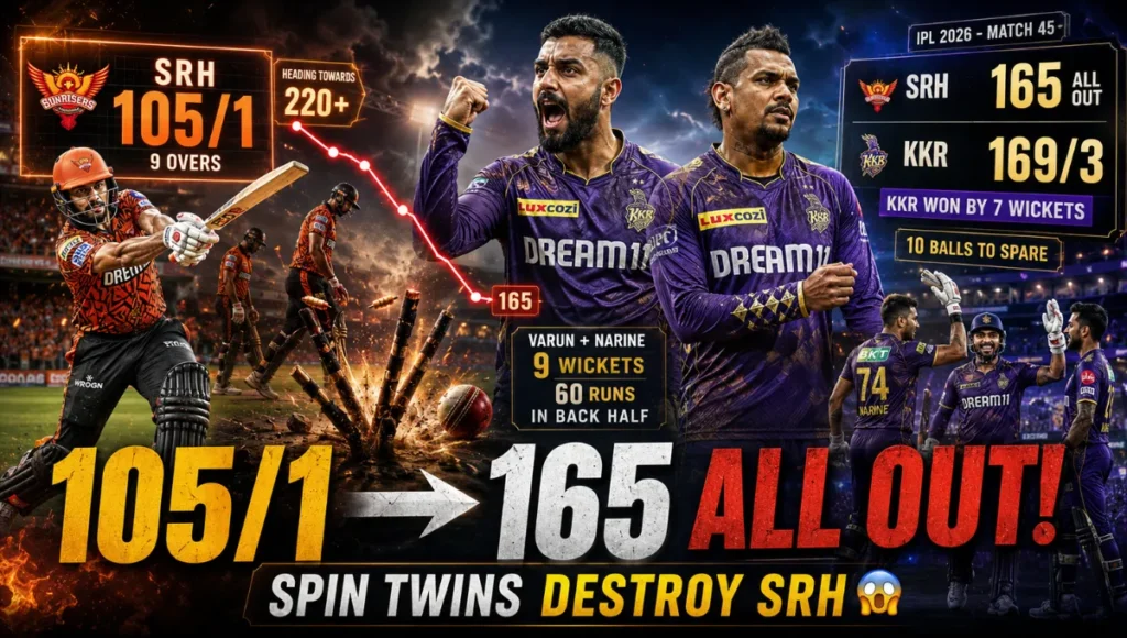 Sunrisers Hyderabad Vs Kolkata Knight Riders Match Scorecard