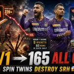 Sunrisers Hyderabad Vs Kolkata Knight Riders Match Scorecard